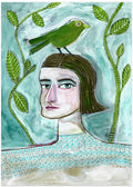 Lady with the bird