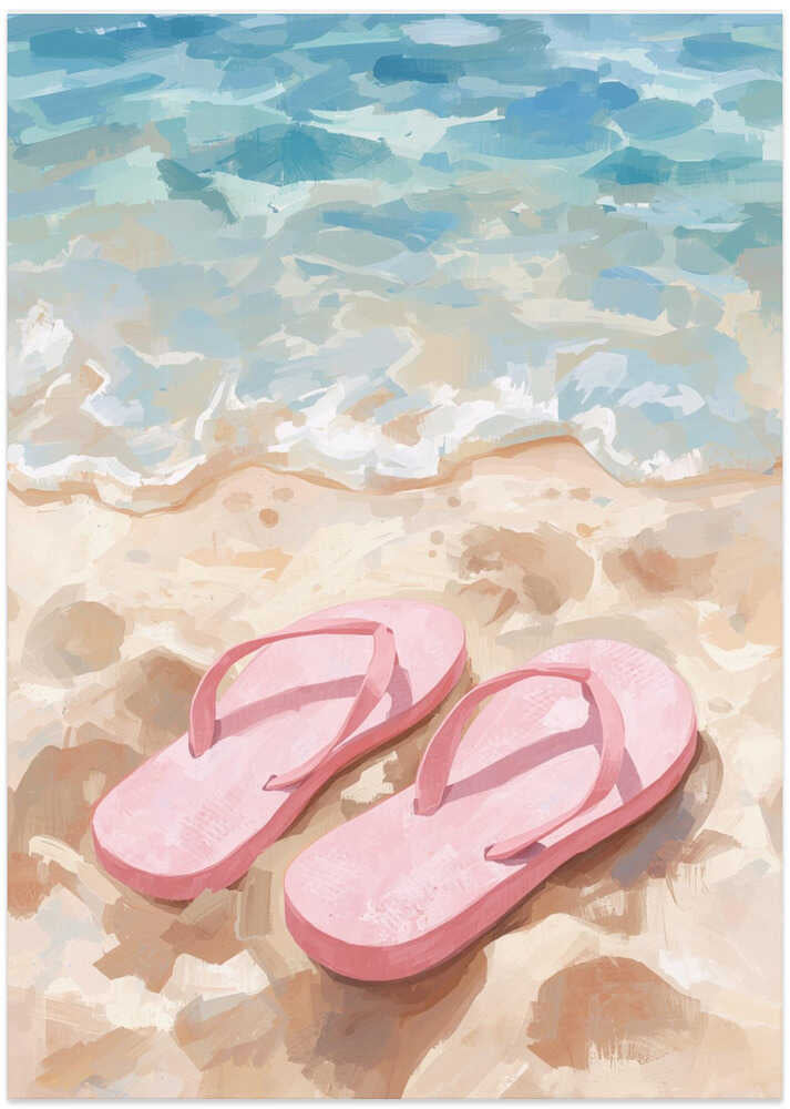Pink Beach Flip Flops